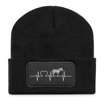 Zebras Zebra - Recycled Patch Beanie - black - Front
