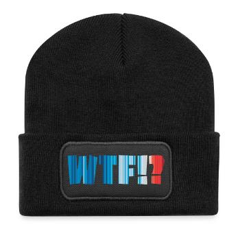 WTF Climate Strips - Recycled Patch Beanie - black - Front
