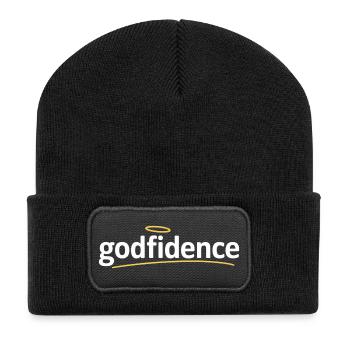 Godfidence Trust in God Christian Faith - Recycled Patch Beanie - black - Front