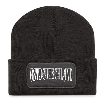 Ostdeutschland Ossis Osten Ostdeutscher - Recycelte Patch Beanie - Dunkelgrau - Vorne