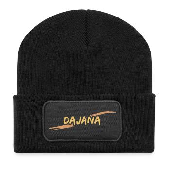 Gift for Dajana - Recycled Patch Beanie - black - Front