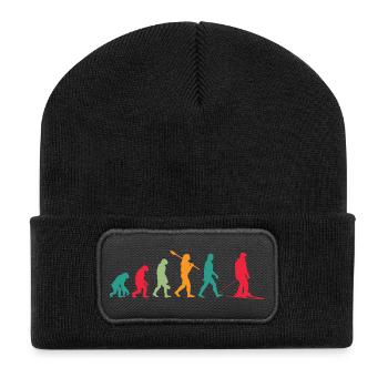 Evolution Ski - Recycelte Patch Beanie - Schwarz - Vorne