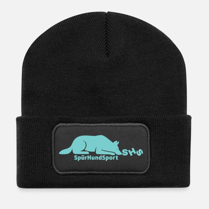 SHS logo mint - Recycled Patch Beanie - black