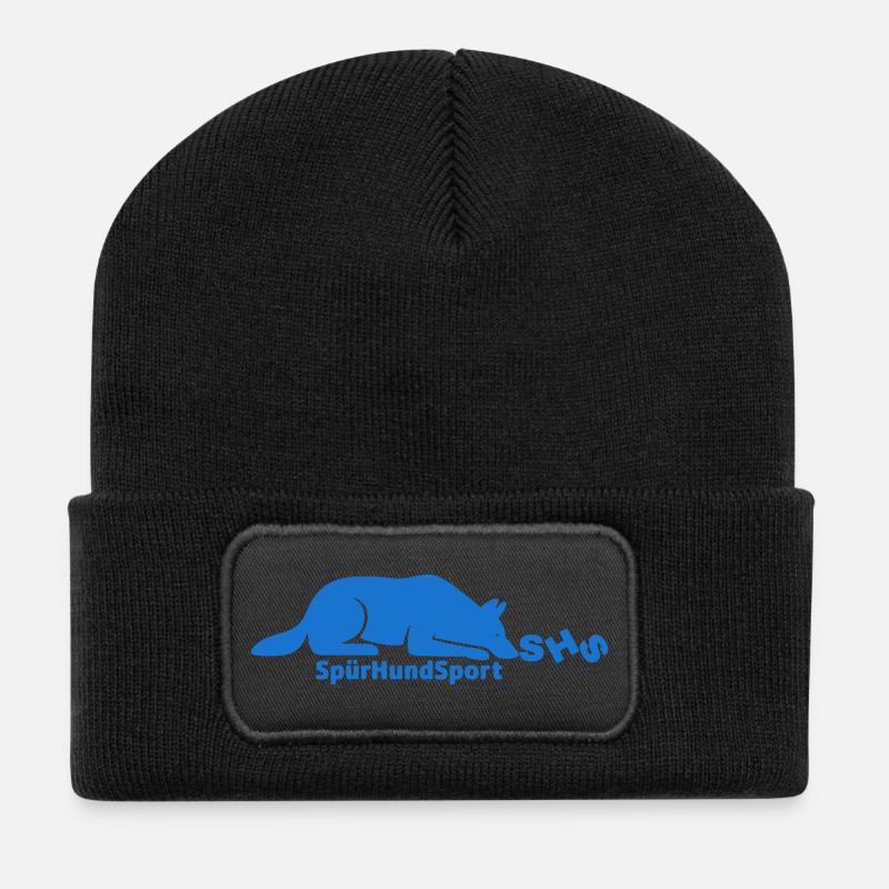 SHS logo blue - Recycled Patch Beanie - black