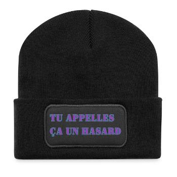 TU APPELLES ÇA UN HASARD - Beanie recyclé à patch - noir - Devant