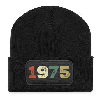 1975 Born 1975 - Recycled Patch Beanie - black - Front