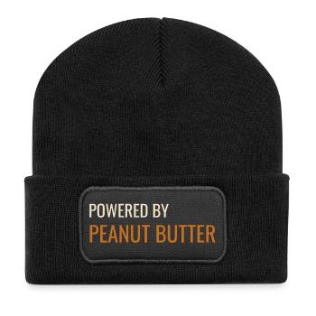 Angetrieben von Erdnussbutter - Recycelte Patch Beanie - Schwarz - Vorne