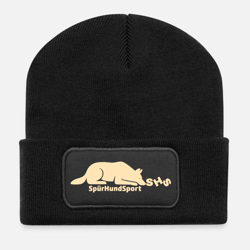 SHS logo beige - Recycled Patch Beanie - black
