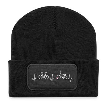 Cycling ball, cycleball, cyclisme en salle, cyclisme artistique - Beanie recyclé à patch - noir - Devant