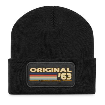 1963 - Recycelte Patch Beanie - Schwarz - Vorne