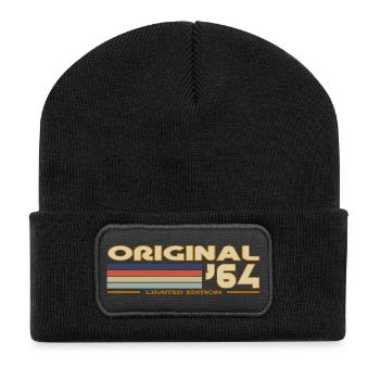 1964 - Recycelte Patch Beanie - Schwarz - Vorne