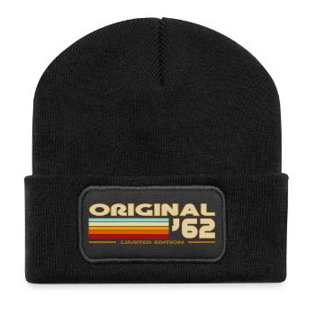 1962 - Recycelte Patch Beanie - Schwarz - Vorne