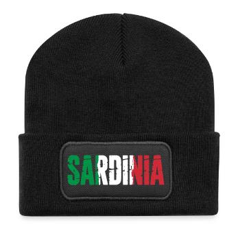 Sardinia Italien Insel Sardinien - Recycelte Patch Beanie - Schwarz - Vorne