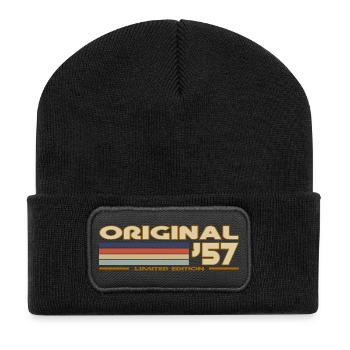 1957 - Recycelte Patch Beanie - Schwarz - Vorne
