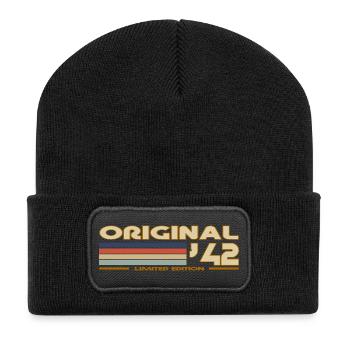 1942 - Recycled Patch Beanie - black - Front