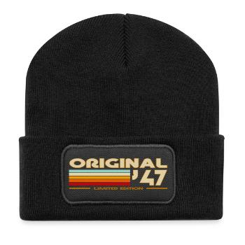1947 - Recycelte Patch Beanie - Schwarz - Vorne