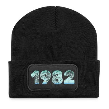 Grunge 1982 Birth Vintage - Recycled Patch Beanie - black - Front