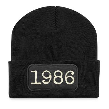 1986 Birthday Gift - Awesome since 1986 - Recycled Patch Beanie - black - Front