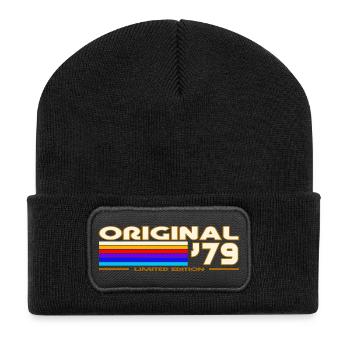 1979 - Recycelte Patch Beanie - Schwarz - Vorne