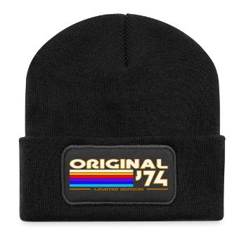 1974 - Recycled Patch Beanie - black - Front