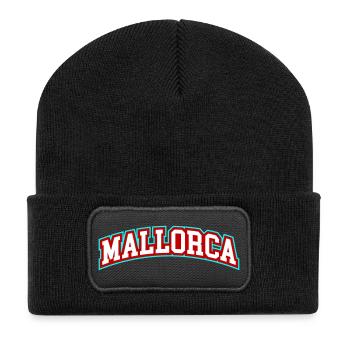 Lettrage de Majorque - Beanie recyclé à patch - noir - Devant