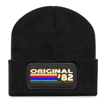 Originales 82 Retro Rainbow - Recycelte Patch Beanie - Schwarz - Vorne