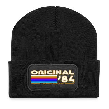 Originales 84 Retro Rainbow - Recycelte Patch Beanie - Schwarz - Vorne