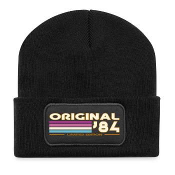 Original 84 Pastel Stripes - Recycled Patch Beanie - black - Front