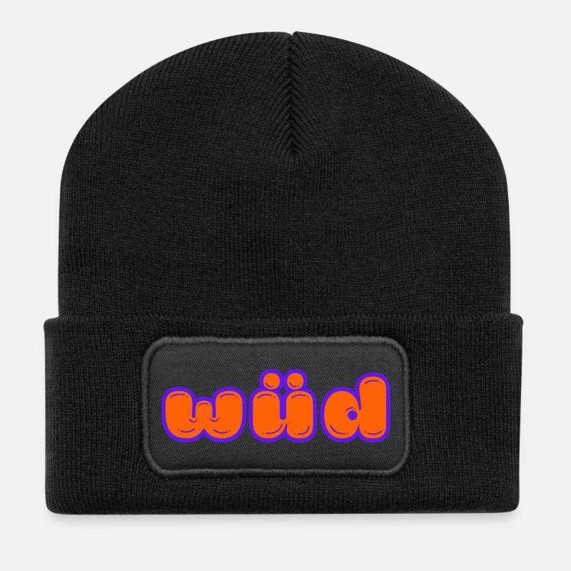 wüd - Recycelte Patch Beanie - Schwarz