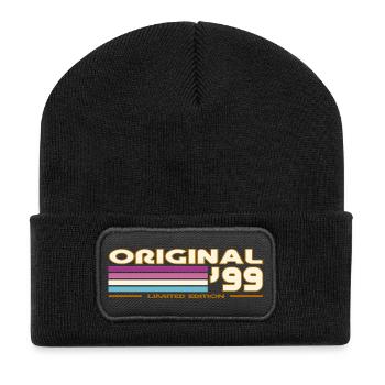 1999 - Recycelte Patch Beanie - Schwarz - Vorne