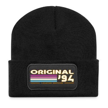 Original 94 Stripes Vintage - Recycelte Patch Beanie - Schwarz - Vorne