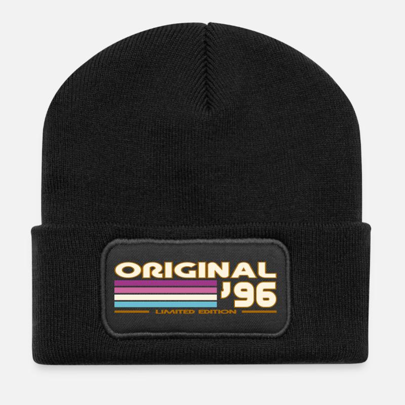1996 - Recycelte Patch Beanie - Schwarz
