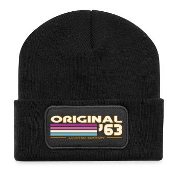 1963 - Recycelte Patch Beanie - Schwarz - Vorne