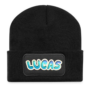 Lucas as a profession - Recycled Patch Beanie - black - Front