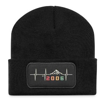 Citation Vintage 20 Ans Vingtaine Fête 2006 - Beanie recyclé à patch - noir - Devant