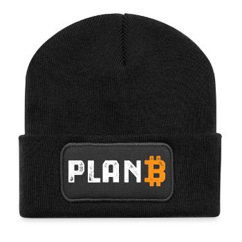 Bitcoin - Plan B - Cadeau crypto - Beanie recyclé à patch - noir - Devant