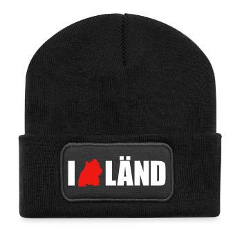 J’aime Länd Baden-Wurtemberg - Beanie recyclé à patch - noir - Devant