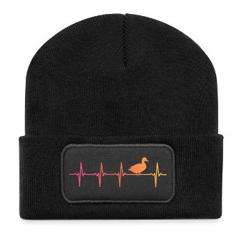 Canard Sunset battement de canards - Beanie recyclé à patch - noir - Devant