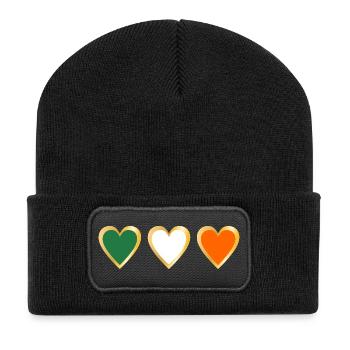 Irland - Recycelte Patch Beanie - Schwarz - Vorne