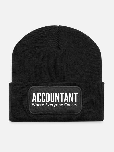 Buchhalter, wo jeder zählt - Recycelte Patch Beanie - Schwarz