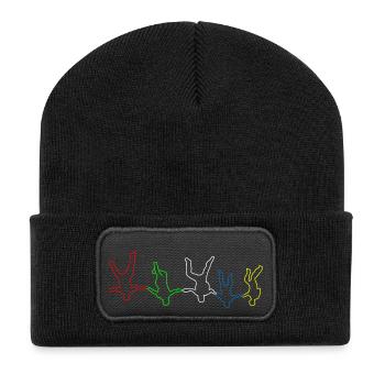 Headdown - Recycelte Patch Beanie - Schwarz - Vorne