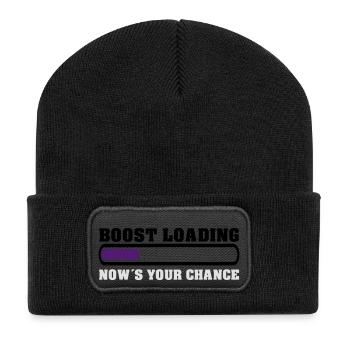 Boost Loading Nows Your Chance - Recycelte Patch Beanie - Schwarz - Vorne