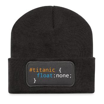 Css Puns - Titanic - Recycled Patch Beanie - dark grey - Front