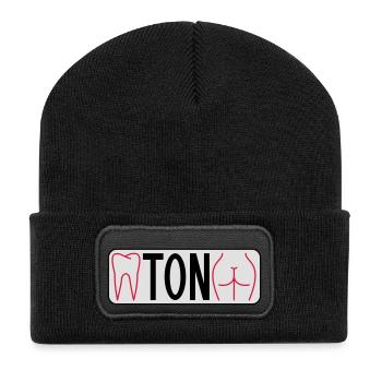 citation dans ton cul - Beanie recyclé à patch - noir - Devant