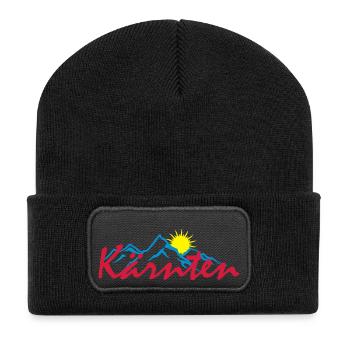 Kärnten - Recycelte Patch Beanie - Schwarz - Vorne