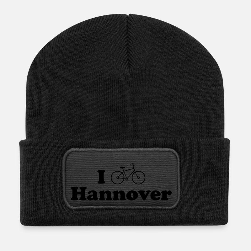 hannover biking - Recycelte Patch Beanie - Schwarz