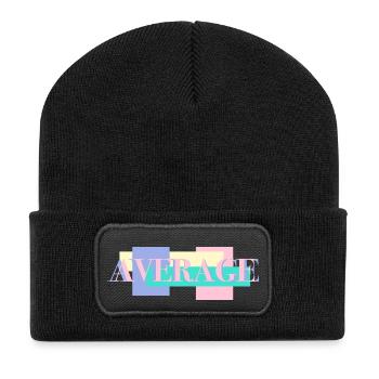 Retro Vaporwave 90's design with "Average" print - Recycled Patch Beanie - black - Front