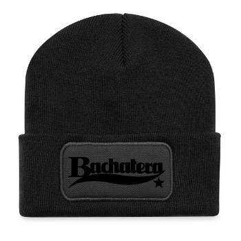 Bachatera Star - Bachata Dance Shirt - Recycelte Patch Beanie - Schwarz - Vorne