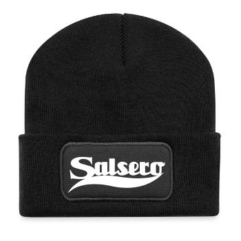Salsero - Salsa Dance Shirt - Recycelte Patch Beanie - Schwarz - Vorne
