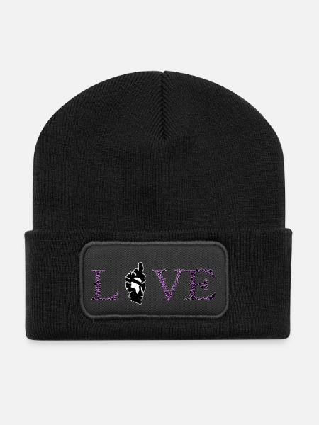Korsika - Recycelte Patch Beanie - Schwarz